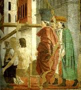 Piero della Francesca the legend of the true cross, detail painting